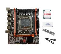 Giwnhvx X99E Motherboard +E5 2676 V3 CPU+Thermal Grease Support 4 DDR4 RECC RAM Gigabit LAN Card PCIEX16 NVMe Desktop Motherboard