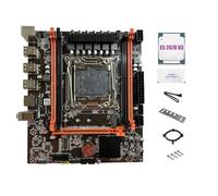 Giwnhvx X99E Motherboard+E5 2678 V3 CPU+Thermal Grease Support 4XDDR4 RECC RAM PCIEX16 NVMe Gigabit LAN Card Desktop Motherboard
