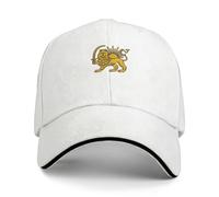Giwnuq Iran Hat - Adjustable Trucker Cap with Lion and Sun Old Iran Flag | Breathable & Lightweight Unisex Baseball Cap for Outdoor Sports, Travel, Camping, Hiking and Daily Commute White