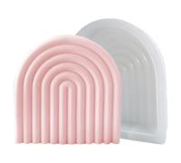 Giwnuq Rainbow Silicone Mold | Abstract Arch Candle Mold, Geometric Line Rainbow Bridge Soap Molds - DIY Plaster Epoxy Molds for Home Decoration, Handicrafts