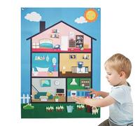 Giwoatln Kids Felt Board,Wall Mount Educational Game - Storytelling Felt Board for Kids,for Over 3 Years Old Boys Girls Children Students Home Bedroom Classroom Kindergarten