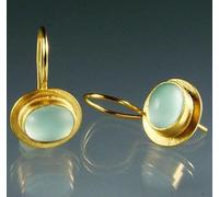 Gixaxak Gemstone Stud Earrings Jade Sterling Silver Oval Cut Emerald Stud Earrings 14K Yellow Gold Emerald Stud Earrings Emerald Cut Gemstones CZ White Gold Plated Earrings, Sterling Silver, Jade