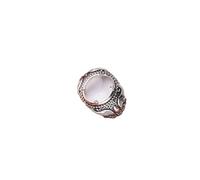 Gixaxak Natural Moonstone 925 Silver Man Ring Moonstone Ring Sterling Silver for Men Rainbow Moonstone Ring Minimalist Band Ring Delicate Trendy Vintage Stainless Steel Opal Ring for Men, Size 6
