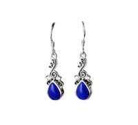 Gixaxak Retro Earrings 925 Sterling Silver Minimalist Style Faux Cut Purple Gemstone Dainty Jewelry Primitive Forest Totem Unique Jewelry Exotic Taste