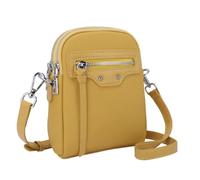 Gixuantang Small Genuine Leather Crossbody Bags for Women | Mini Crossbody Lady Purses Sling Shoulder bags More Zipper Pockets Passport Quilted Lightweight Bags with Adjustable Strap