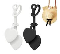 Giyehehi 2er-Pack magnetische Hutclips für Reisen, verstellbare Sonnenhuthalter aus Silikon, unverzichtbare Reiseaccessoires für den Strandurlaub, praktische Reise-Organizer, Schwarzweiß