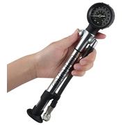 GIYO Air Turbo Shock Pump for Bikes with 600 psi Gauge - Turbo System, Micro Adjust Air-Bleeder, Non-Scratch Rubber Head, Aluminum Barrel, Comfort Grip Handle & Soft Gauge Protection Cover