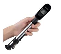 GIYO Digital Shock Pump 600 PSI - Turbo-Assist for Easy Inflation, Micro Air-Bleeder, Robust Aluminum Barrel, Comfort Grip & Braided Hose, Ideal for Fork & Rear Suspension GS-52L