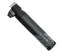 GIYO GM-45CT Mini Bicycle Pump, 2 Stage High Volume (80cc) / High Pressure Aluminium Pump (7 Bar) for Mountain Bike, Clever Twin Valve (Presta/Schrader/Dunlop), Size