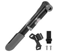 GIYO GP-41CP Mini Bicycle Pump with Telescopic Function Frame Mount and Screws, Plastic Mini Pump for All Valves, No Switching or Adapters Needed