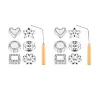 Giyofom 2 x Achappam mould, bunuelos mould with, rosettes set, star circle, square, biscuit mould for baking in the kitchen, fried