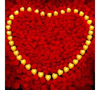 Giyofom 24 Pieces Romantic Heart LED Candle Lights, Heart LED Love Tealight Candle for Valentine's Day Wedding Table Decor Anniversary Decorations,Wedding for Hotel and Bedroom Decor