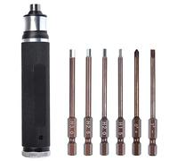 Giyofom 6 in 1 Screwdrivers Repair Tool Kit 1.5mm 2.0mm 2.5mm 3.0mm Hex Driver Hand Set for RC FPV Racing Drone