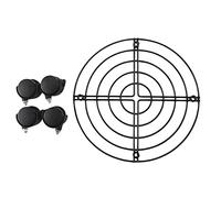 Giyofom Metal Plant Flower Pot Stand Trolley on Wheels Indoor Outdoor Home Garden Tools