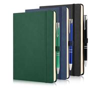 Giyofom Notepad and Pen, A5 Notebook, 3 Pack Journal 160 Pages 80 GSM Hardback Notepad with 3 Pens, Lined Pages and Pen Loop, Note Book for Work, Travel, College (Multicolor 2)