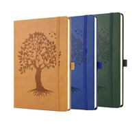Giyofom Notepad and Pen, A5 Notebook, 3 Pack Journal 160 Pages 80 GSM Hardback Notepad with 3 Pens, Lined Pages and Pen Loop, Note Book for Work, Travel, College