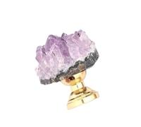 GIYXHU 2pcs Light Rough Amethyst Stone Handle for Dresser Drawers