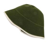 GIYXHU 2pcs Sauna Hat Comfortable Shower Cap Bath Bucket Hats Woman Wool Fisherman's Bathing Olive Green
