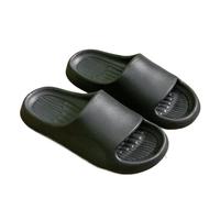 GIYXHU Bathroom Slippers Home Slippers For Women In Summer Indoor Home, Thick Soled EVA Bathroom Anti Slip And Silent Sandals(Black,40-41)