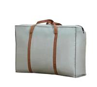 GIYXHU Moving Bags 2pcs Big Capacity Folding Luggage Moving Bag Travel Clothes Storage Bags Zipper Non-woven Suitcase Foldable House Duffle Handbag(Grey,L)