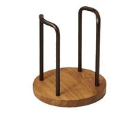 GIYXHU Paper Cup Organizer 2pcs Paper Cup Storage Holder Rack Shelf Water Tea Cups Wood Dispenser with Longer Stick Mug Display Stand Organizer Supplies(Black)