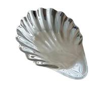 GIYXHU Shell Shape Stainless Steel Dish Plate Metal Cheese Tableware Storage Jewelry Table Decoration for Jewelry(Shell plate)