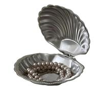 GIYXHU Shell Shape Stainless Steel Dish Plate Metal Cheese Tableware Storage Jewelry Table Decoration for Jewelry(Matte)