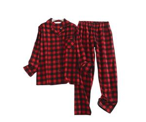 GIYXHU Women's Pyjamas Soft Cotton Pajama Set For Women Large Size Long Sleeve Loungewear Wearing Plaid Home Clothed(Color H,M)