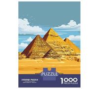 Giza Ancient Wonders 1000 Piece Jigsaw Puzzle, Continental Street Poster, Screen-Free Fun, Interlocking Paper Pieces, Travel Gift for Home Décor Fans, 70x50cm/1000pcs