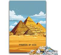 Giza Ancient Wonders Adult Jigsaw Puzzles 1000 Pieces, Help The Brain Exercise Addictive Toys to Cultivate Patience Unique Challenge Game 1000pcs(26x38cm)