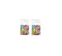 Gizeh 20584 Activated Carbon Slim Size 6 mm Rainbow-2 Bags of 50 100 Filters, Paper