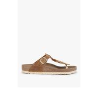 Gizeh Braided Regular Cognac Oiled Leather Toe Post Sandals - Tan Leather / 37