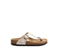 Birkenstock Gizeh White Womens Toe Post Sandals 94387166 in a Plain Man Made in Size 37