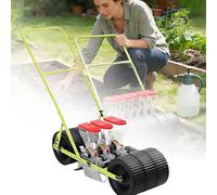 GIZMIT Hand-Pushed Vegetable Planter, Garden Seeder Row Seed Planter, Manual Broadcast Spreader for Efficient Planting of Corn, Soybean, Peanut, and Wheat in Gardens 3Rows