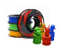 Gizmo Dorks PLA Filament for 3D Printers 1.75mm 200g, 4 Color Pack - Blue, Green, Orange, Red