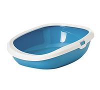 Gizmo Medium Cat Litter Tray 44 x 35.5 x 12.5 cm Blue / White