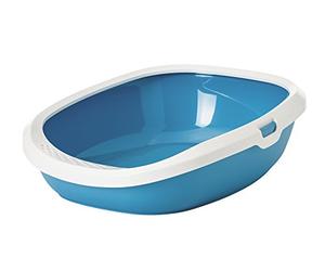 Gizmo Medium Cat Litter Tray 44 x 35.5 x 12.5 cm Blue / White