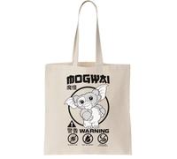Gizmo Mogwai Rules Canvas Tote Bag - Reusable Cotton Shopping Bag, Natural