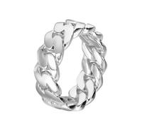 GizmoBox Premium Mens Stainless Steel Signet Ring - 100% Waterproof & Non Tarnish - Cuban Link & Plain Statement Ring for Men - Gold or Silver Finish (Sizes 6-12), Metal, No Gemstone