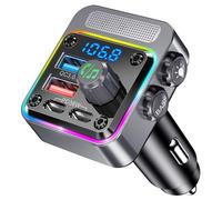 GizmoVine Bluetooth Car Adapter,Bluetooth FM Transmitter,Blue Tooth Car Adaptor,Fast Charging PD 36W QC 3.0 18W,Wireless Radio Music Adapter,Bass Sound,Cigarette Lighter,Hands Free,MP3 Player