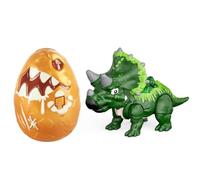 GizmoVine Dinosaur Egg, Dinosaur Toys for Boys, DIY Take Apart Green Triceratops Figures with Roaring Sounds and Lights, ABS Soft Rubber, Surprise Dino Egg Gifts for Kids 2 3 4 5 6 Year Olds