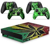 giZmoZ n gadgetZ WEED Skins for XBOX ONE X XBX Console Decal Vinal Sticker + 2 Controller Set