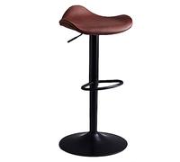 GIZNXBA Bar Stools Black, Counter Height Bar Stools Swivel Bar Chairs, PU Leather Backless Kitchen Island Stool, Adjustable Barstools For Bar Bistro Dining Room Kitchen (Color : /Brown A)