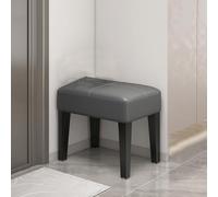 GIZNXBA Entryway Stool Modern Vanity Bench Ottoman Pouf Compact Foot Rest Modern Shoe Bench Padded Seat Small Step Stool For Living Room, Makeup Room(Dark Gray)