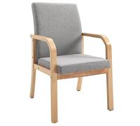 GIZNXBA Mid Century Modern Dining Chair Upholstered Dining Chairs With Arms,Leisure Modern Living Dining Room Accent Armchairs,Fabric Kitchen Side Chair With Wood Legs (Color : /Gray)