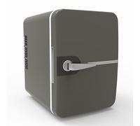 GIZNXBA Mini Fridge Pink, 6 Liter Capacity Single Door Compact Refrigerator, Skincare Fridge With Compartments, Cooler And Warmer, Mini Fridge For Bedroom, Office, Car(Color:/Gray,Size:With handle)