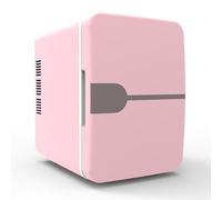 GIZNXBA Mini Fridge Pink, 6 Liter Capacity Single Door Compact Refrigerator, Skincare Fridge With Compartments, Cooler And Warmer, Mini Fridge For Bedroom, Office, Car(Color:/Pink,Size:A)