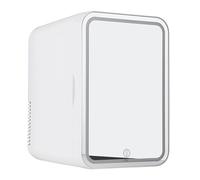 GIZNXBA Mini Fridge White 8L Skincare Fridge With Compartments, Single Door Compact Refrigerator For Desktop, Travel Or Cool & Heat, Makeup Fridge For Cosmetics(Color:/White B,Size:220V)