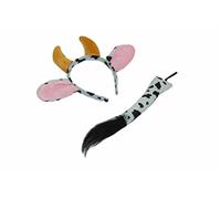 GIZZY® Cows Horns & Ears on Headband and Tail Set. Fancy Dress, Book day.