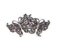 GIZZY® Ladies Girls Antique Silver Colour Colour Butterflies Hair Barrette. Hair Slide.